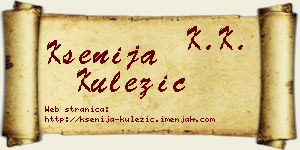 Ksenija Kulezić vizit kartica